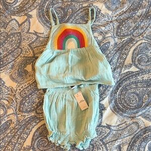 Old Navy Kids' Romper with Rainbow Design in Light Blue